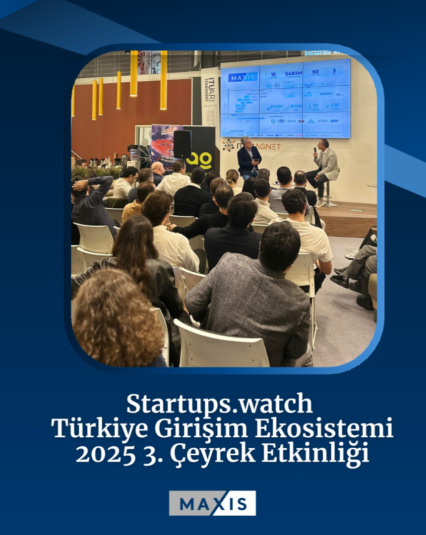 Maxis Girişim olarak startups.watch Türkiye Girişim Ekosistemi 2025 3. Çeyrek etkinliğindeydik.
