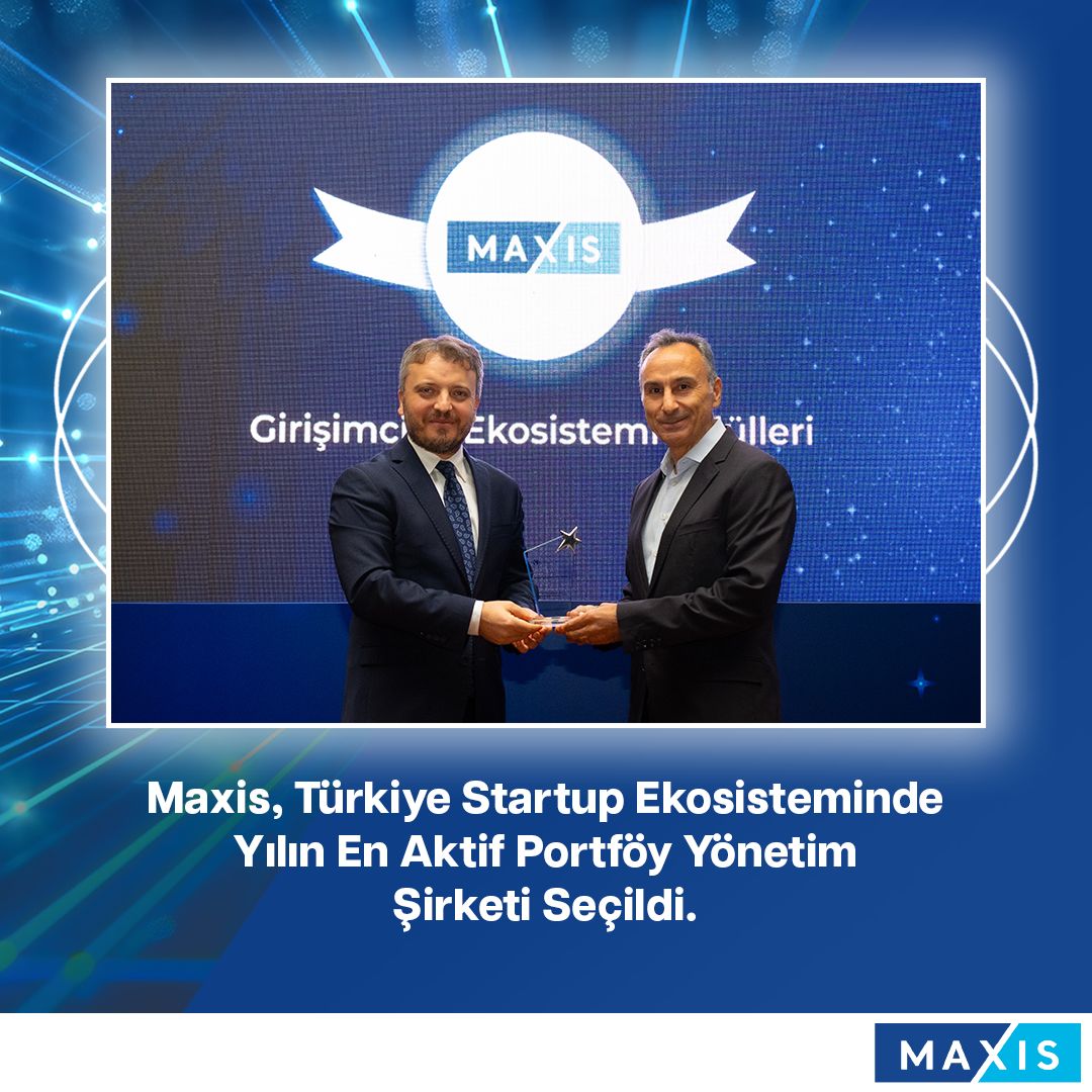 StartupCentrum “2023 Türkiye Startup Ekosistemi Yatırım Raporu” verilerine göre Maxis, Yılın En Aktif Portföy Yönetim Şirketi seçildi.